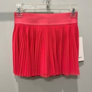 NWT Lululemon Mesh Pleats Mid-Rise Tennis Skirt ~ Sz 2 ~ Lip Gloss Pink